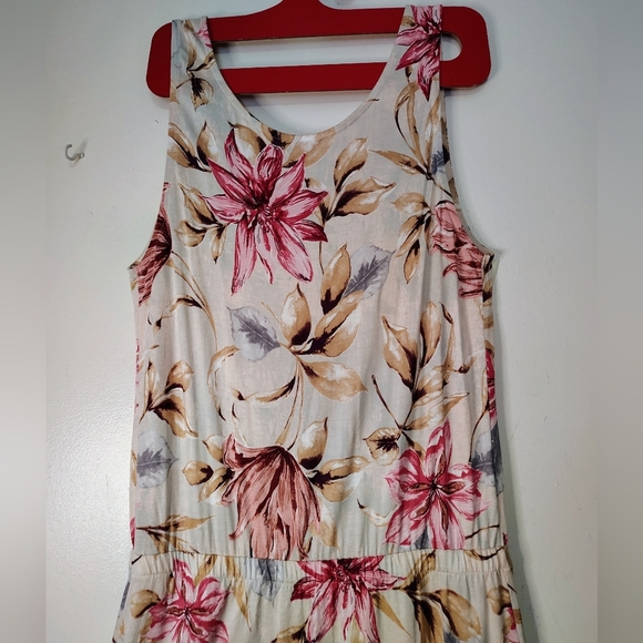 Lascana Maxi Sundress Floral women's sleeveles,pullover, Relaxed beach,sz 12. - Picture 15 of 16